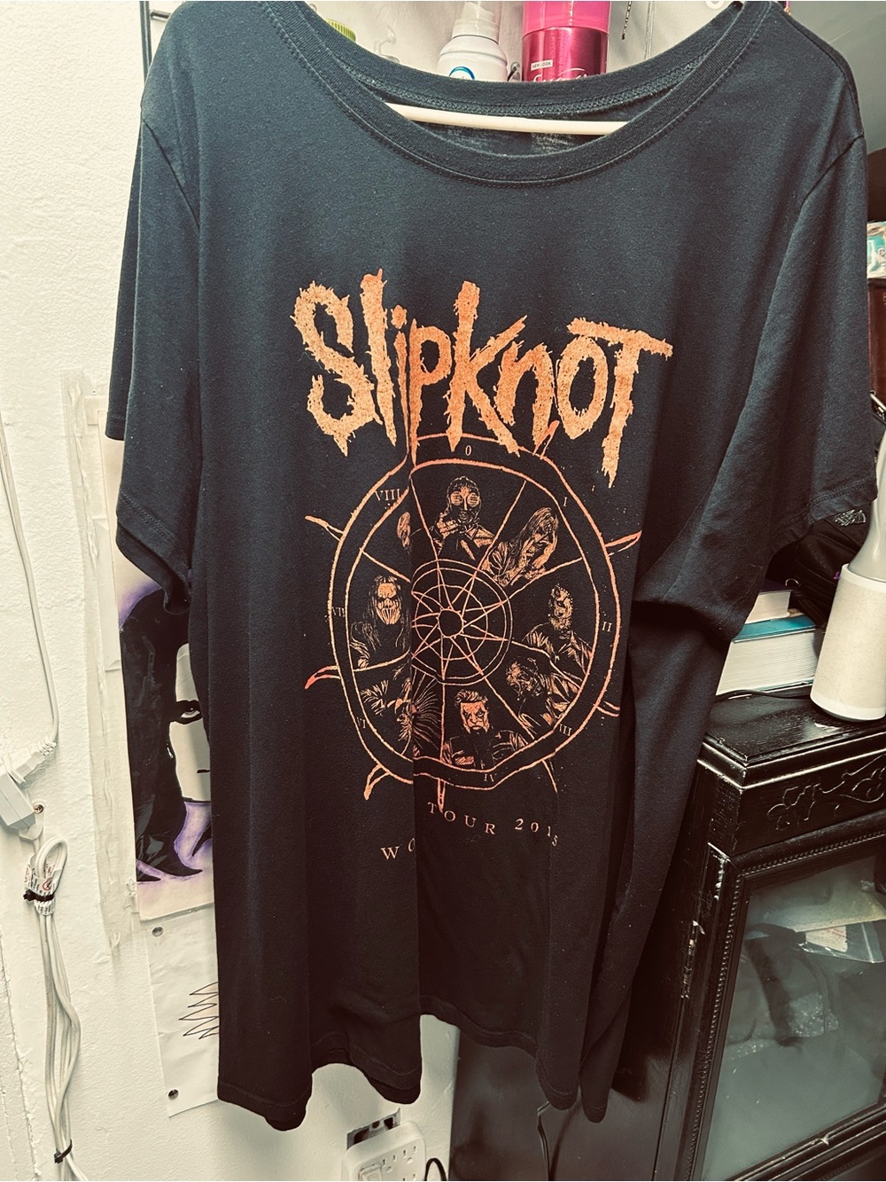 torrid Black Slipknot Graphic Tee with Orange Tour Design